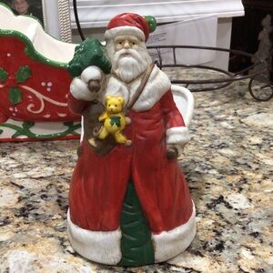 Claire Burke Santa Claus Father Christmas Holiday Figurine Container 1993